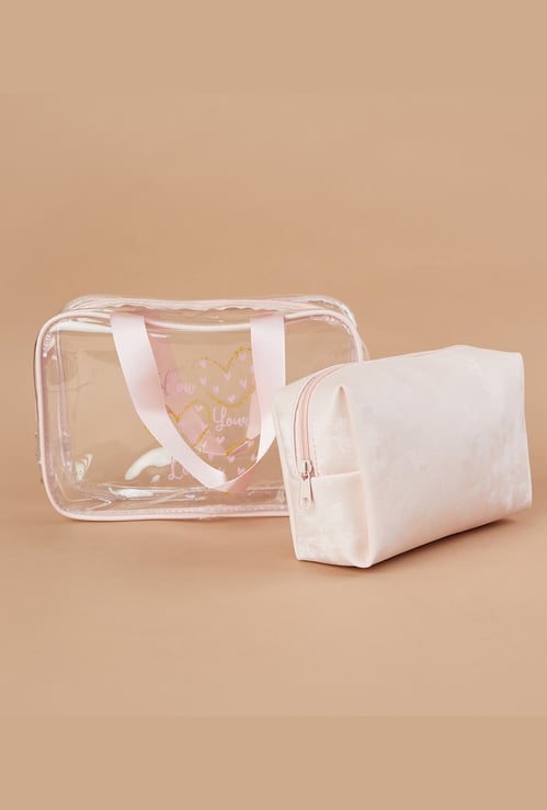 GINGER Printed Vanity Bag and Pouch - Pack of 2