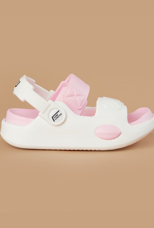FAME FOREVER Girls Colourblock Dual Strap Sandals