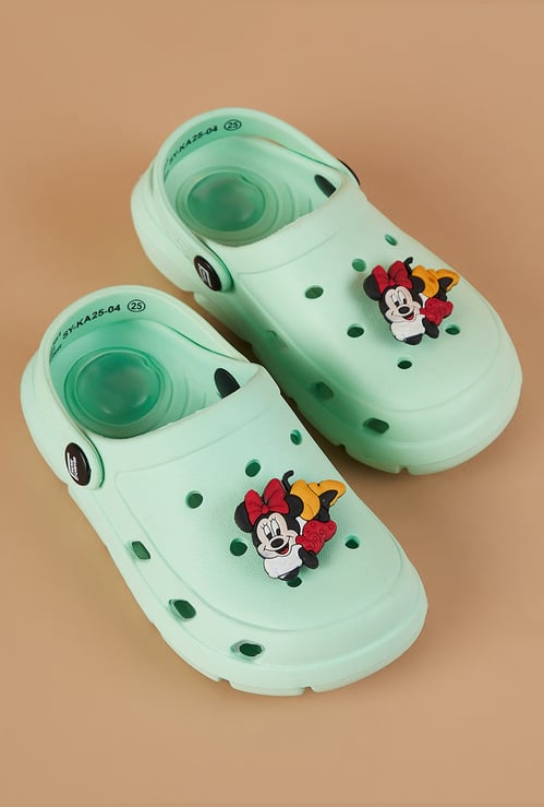 FAME FOREVER Girls Minnie Mouse Charm Clogs
