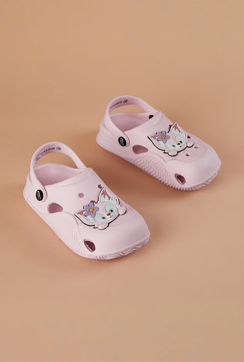 FAME FOREVER Girls Kitty Applique Clogs