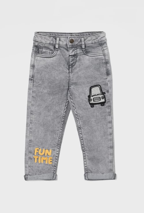 JUNIORS Boys Applique Jeans