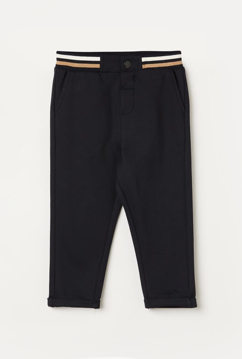 JUNIORS Boys Solid Elasticated Trousers