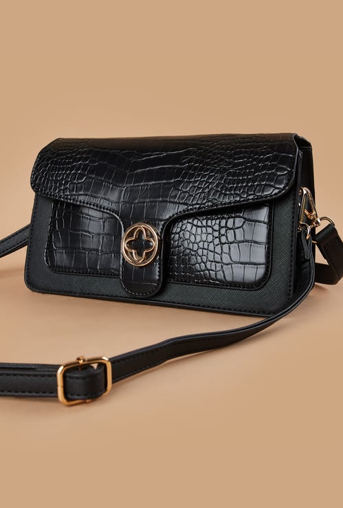 CODE Croc-Tectured Sling Bag