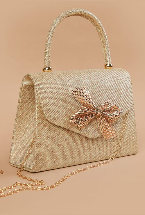 CODE Shimmer Textured Clutch