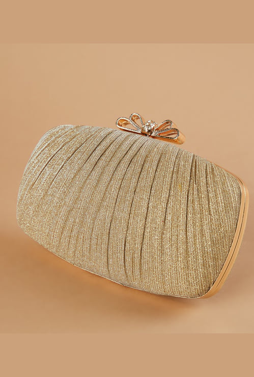 CODE Shimmer Textured Clutch