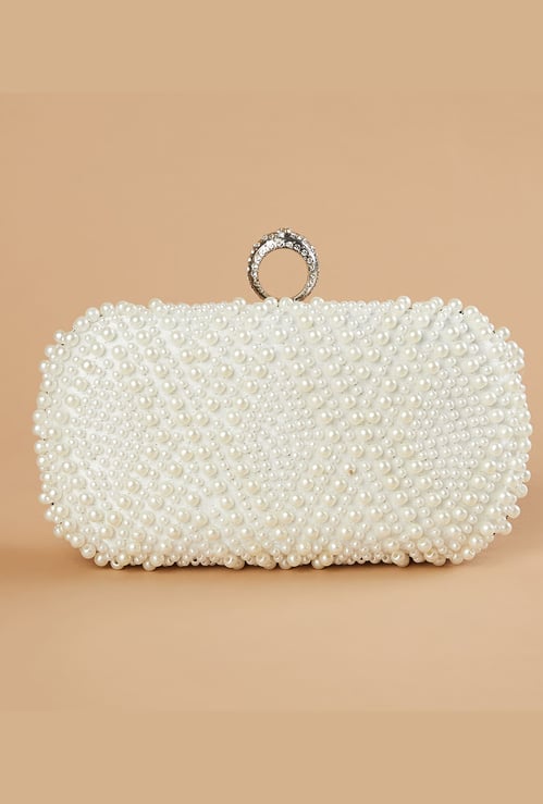 CODE Beaded Box Clutch