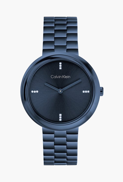 CALVIN KLEIN Twisted Bezel Embellished Analog Watch - 25100097