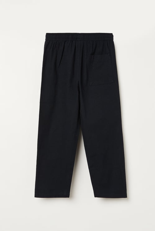 FAME FOREVER Boys Solid Elasticated Trousers