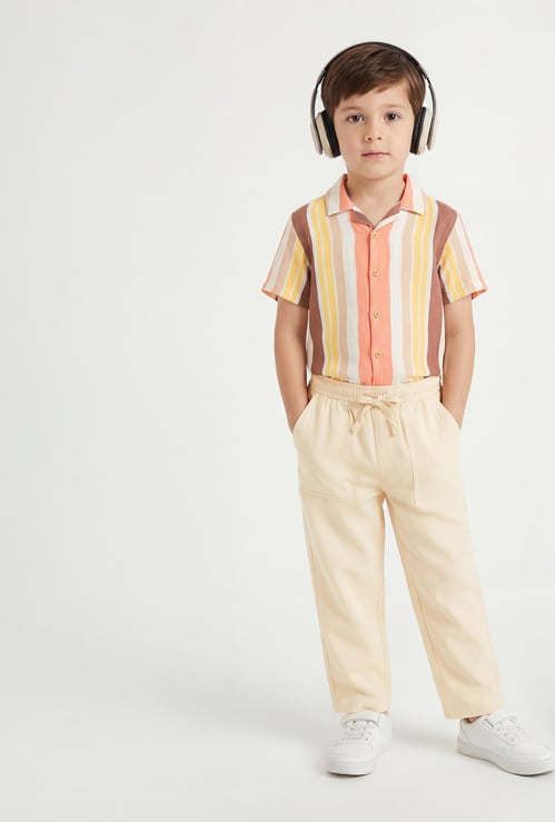 FAME FOREVER Boys Solid Elasticated Trousers