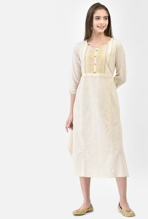 SPAN Printed A-line Dress