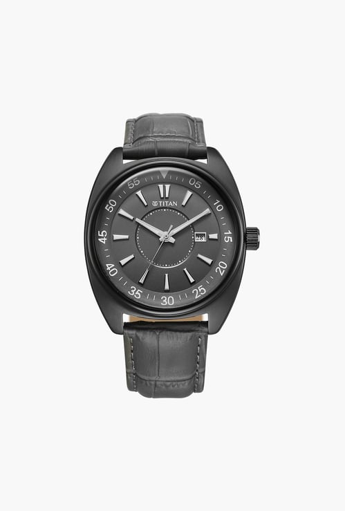 TITAN Classique Tonneau Analog Watch with Leather Strap - 90211QL02