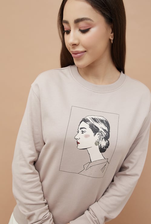FAME FOREVER Graphic Print Sweatshirt