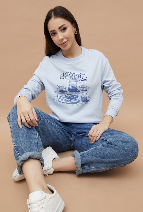 FAME FOREVER Graphic Print Sweatshirt