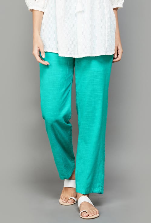 SPAN Solid Straight Pants