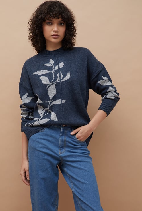 COLOUR ME Patterned Knit Sweater