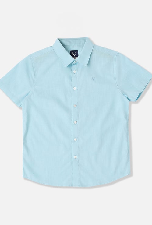 ALLEN SOLLY Boys Textured Regular Fit Shirt