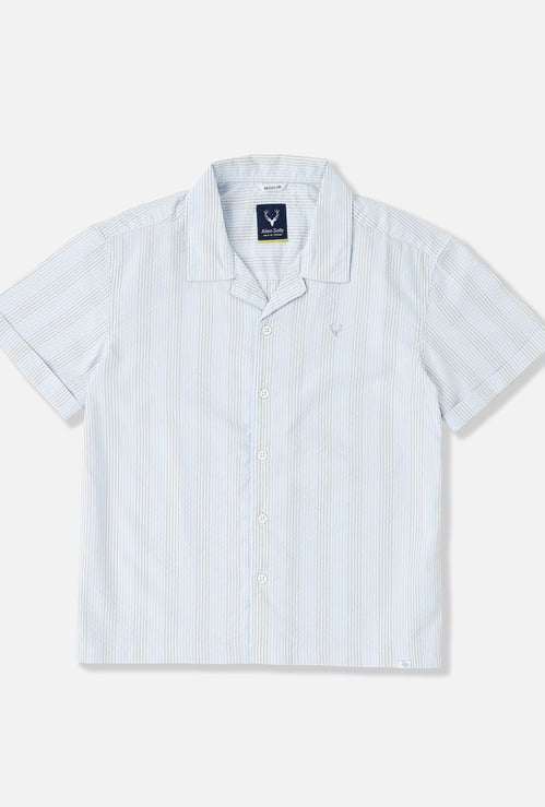 ALLEN SOLLY Boys Striped Regular Fit Shirt