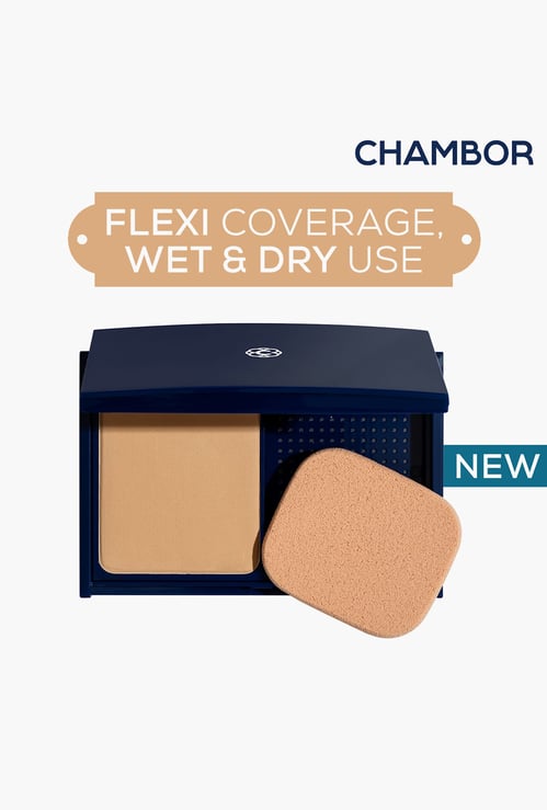 CHAMBOR Studio Pro 2-in-1 Powder Foundation - Dual Almond 102 -15g