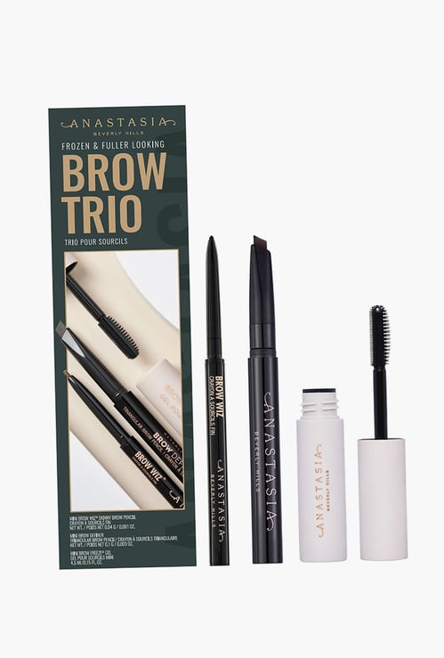 ANASTASIA BEVERLY HILLS Frozen & Fuller Looking Brow Trio Kit - Dark Brown - 0.1ml + 0.04ml + 4.5 ml
