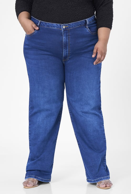 KRAUS Mid Washed Slim Straight Fit Jeans