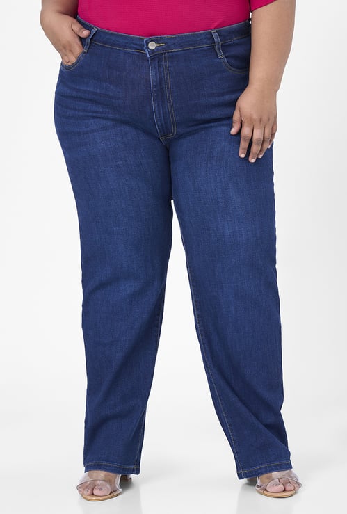 KRAUS Mid Washed Slim Straight Fit Jeans
