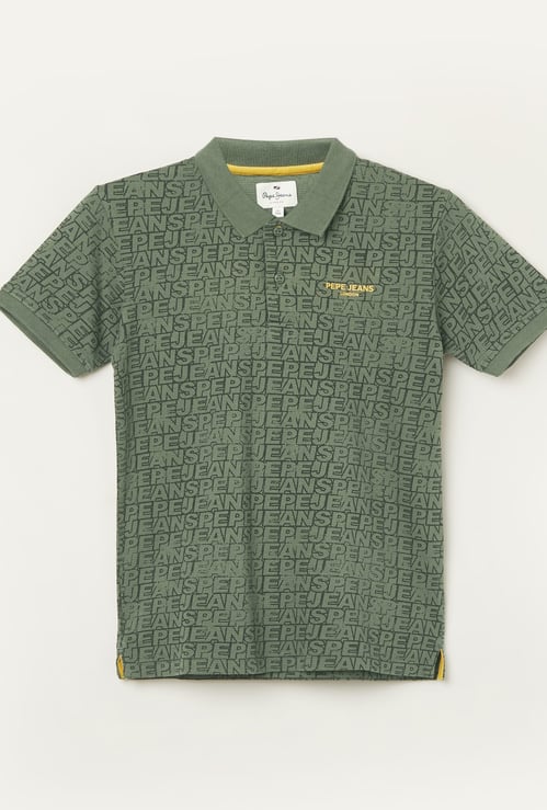 PEPE JEANS Boys Printed Polo T-shirt