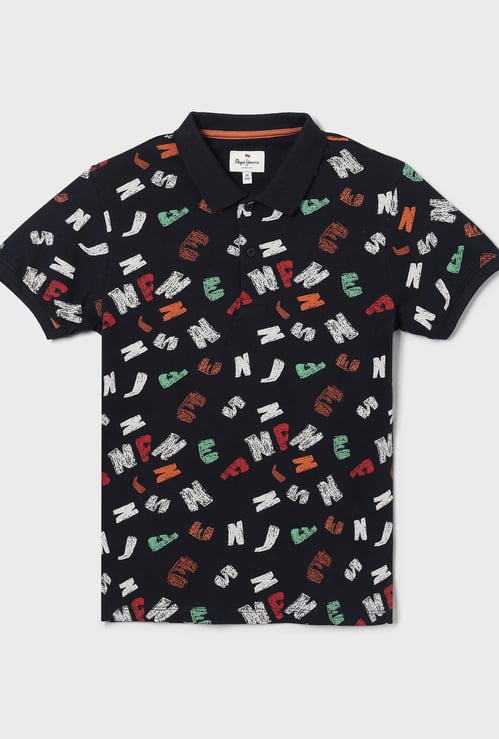 PEPE JEANS Boys Printed Polo T-shirt