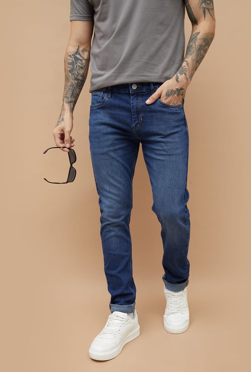 DENIMIZE Washed Slim Tapered Jeans