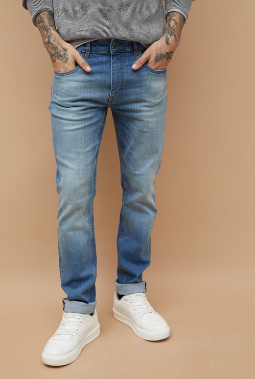 FORCA Washed Slim Tapered Jeans