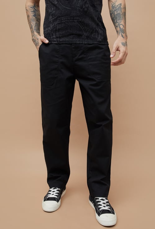 FORCA Solid Regular Fit Trousers