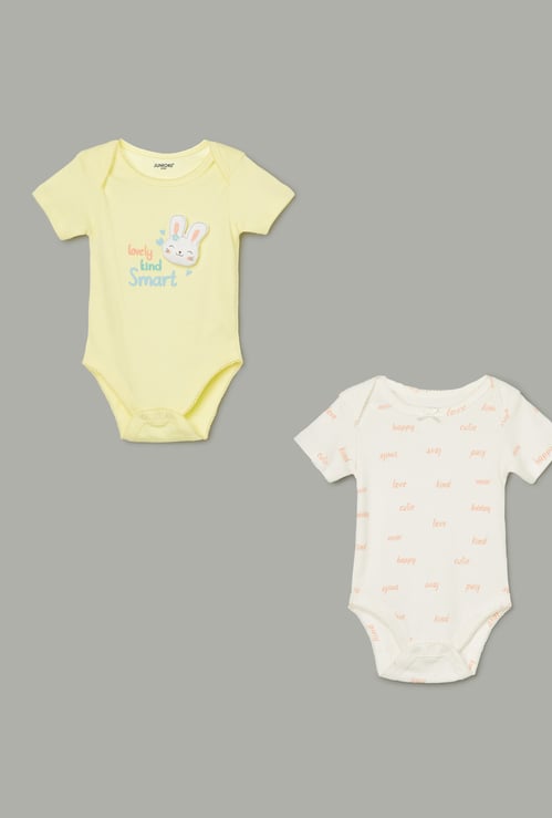 JUNIOR BABY Girls Assorted Bodysuits - Pack of 2