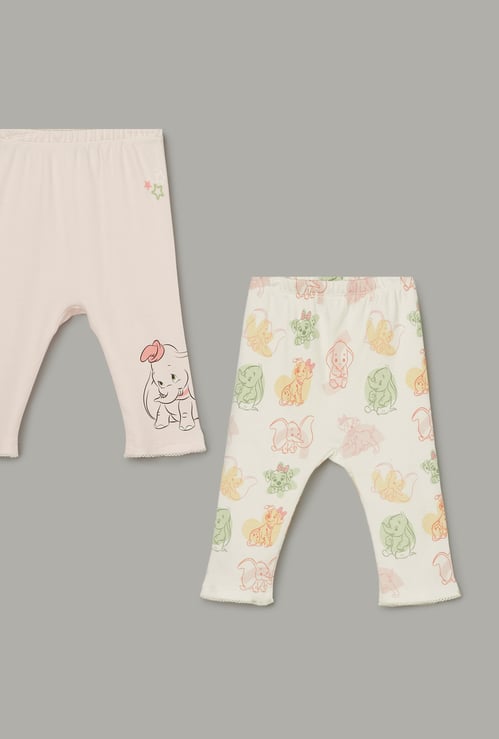 JUNIOR BABY Girls Dumbo Print Pyjamas - Pack of 2