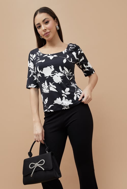 CODE Floral Print T-shirt