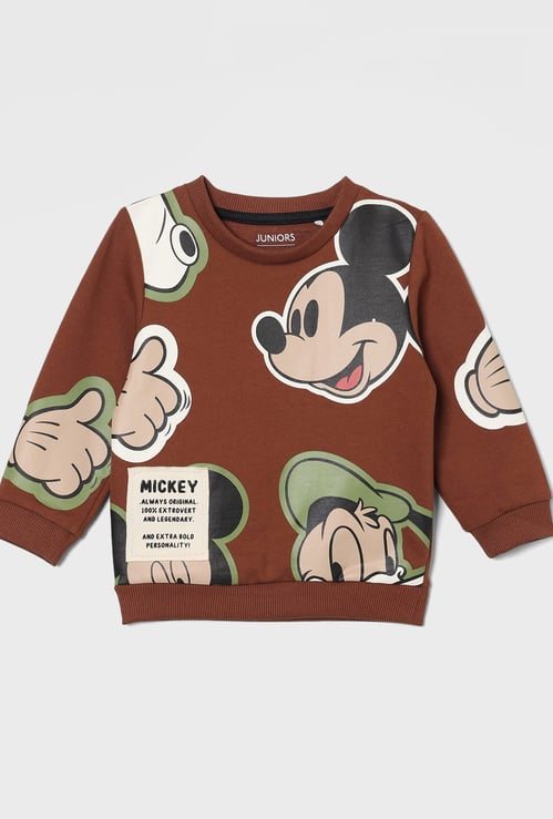 JUNIORS Boys Mickey Mouse Print Sweatshirt