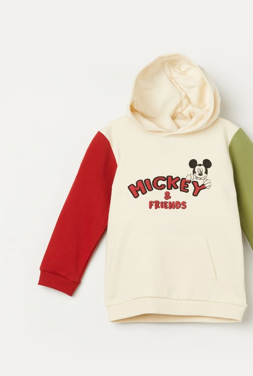 JUNIORS Boys Mickey and Friends Themed Hooded Sweatshirt