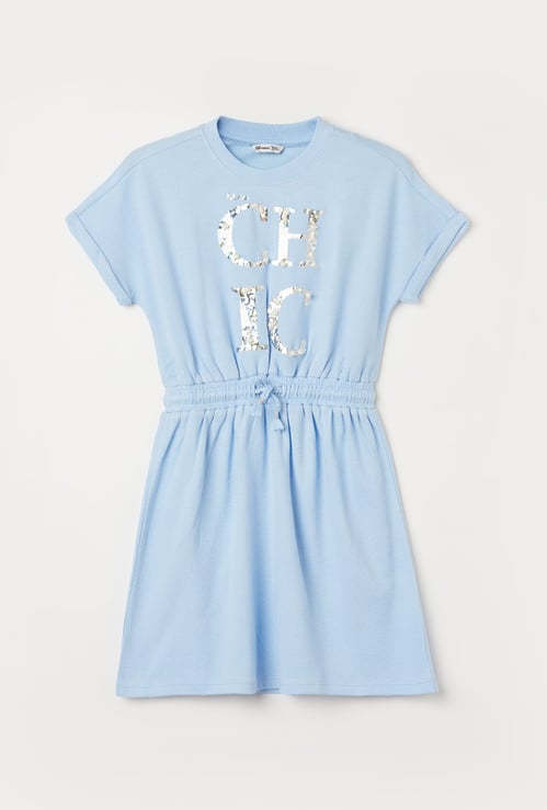 FAME FOREVER Girls Embellished Fit & Flare Dress