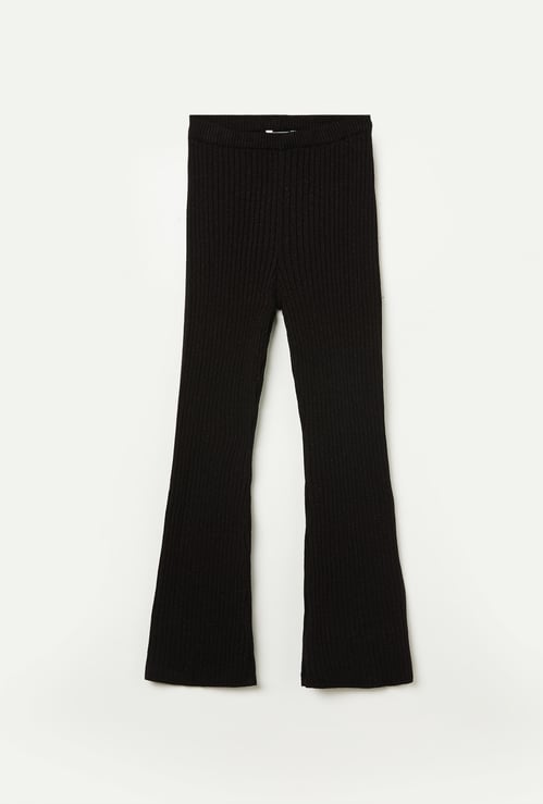 FAME FOREVER Ribbed Bootcut Treggings