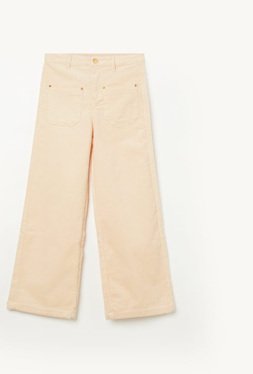 FAME FOREVER Girls Corduroy Wide-Leg Trousers