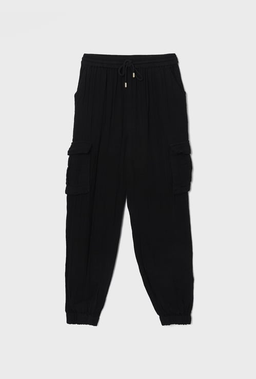 FAME FOREVER Girls Gathered Cargo Joggers