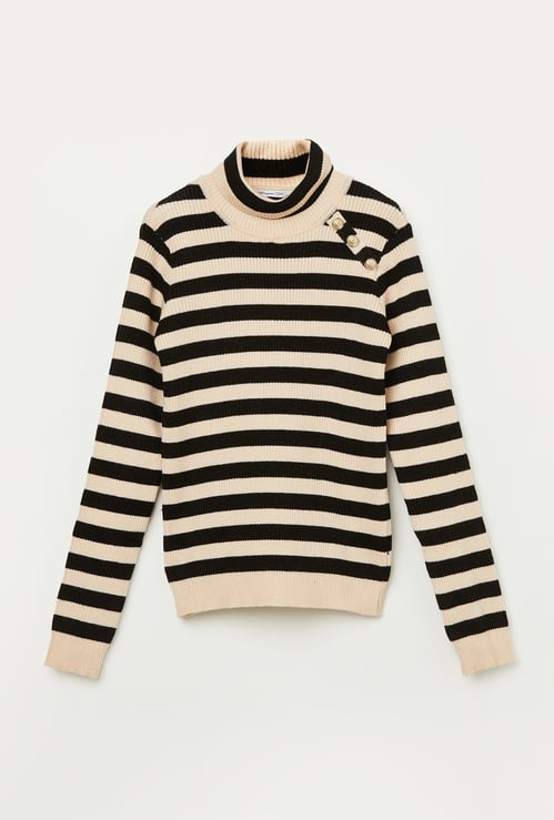 FAME FOREVER Girls Striped Sweater