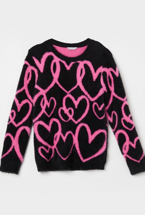 FAME FOREVER Girls Printed Sweater