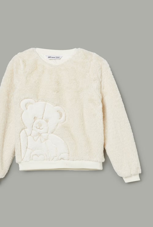 FAME FOREVER Girls Fuzzy Sweatshirt