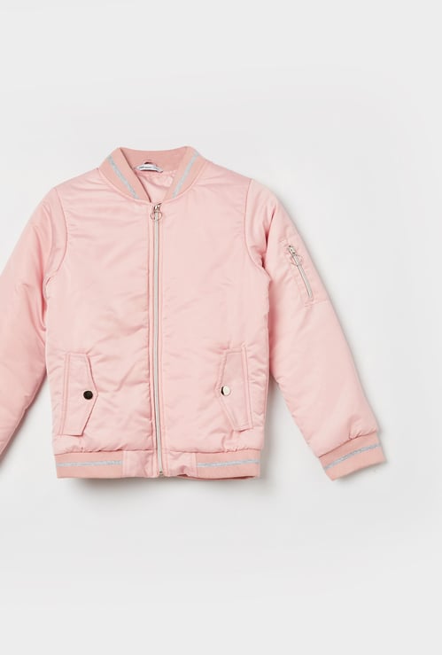 FAME FOREVER Girls Solid Bomber Jacket