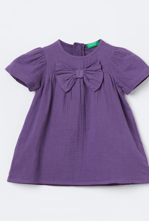 UNITED COLORS OF BENETTON Girls Solid A-line Dress
