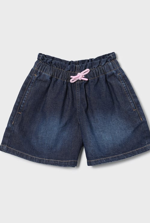 UNITED COLORS OF BENETTON Girls Darkwashed Shorts