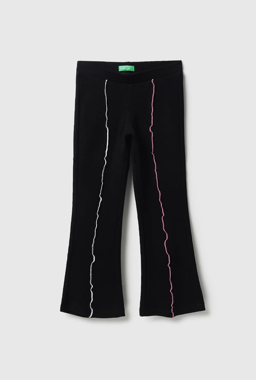 UNITED COLORS OF BENETTON Girls Ribbed Flared Leggings