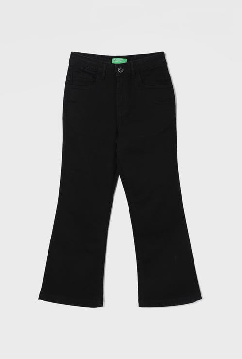 UNITED COLORS OF BENETTON Girls Solid Bootcut Jeans