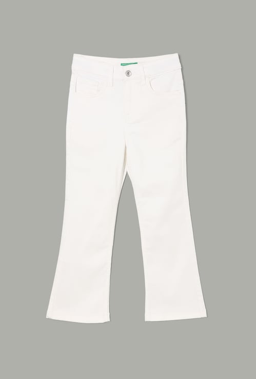 UNITED COLORS OF BENETTON Girls Solid Bootcut Jeans