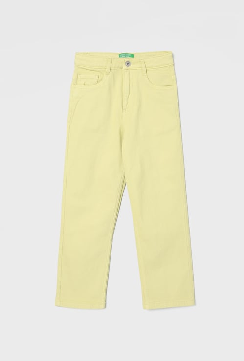 UNITED COLORS OF BENETTON Girls Solid Straight Fit Jeans