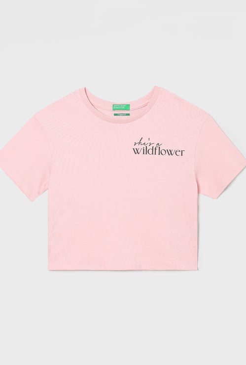 UNITED COLORS OF BENETTON Girls Back Print T-shirt